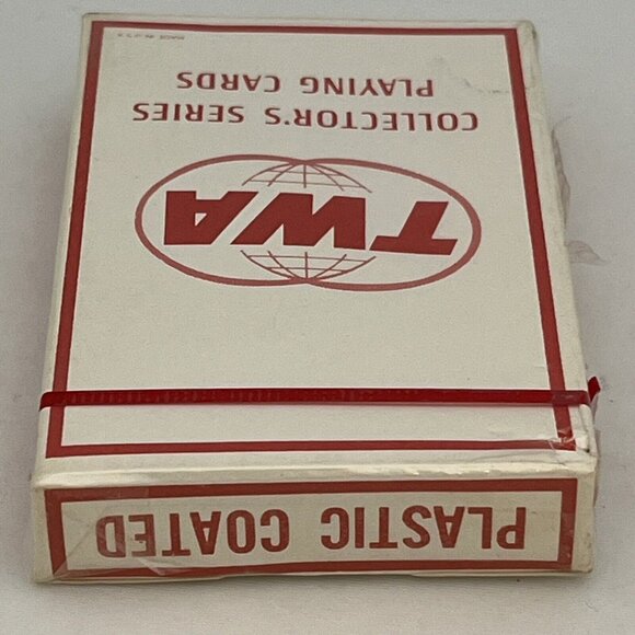 Vintage TWA Collector’s Series Bridge Size Playing Cards Sealed Boeing 707 1959 - Picture 8 of 16